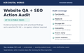 Website QA and SEO Action Audit service overview
